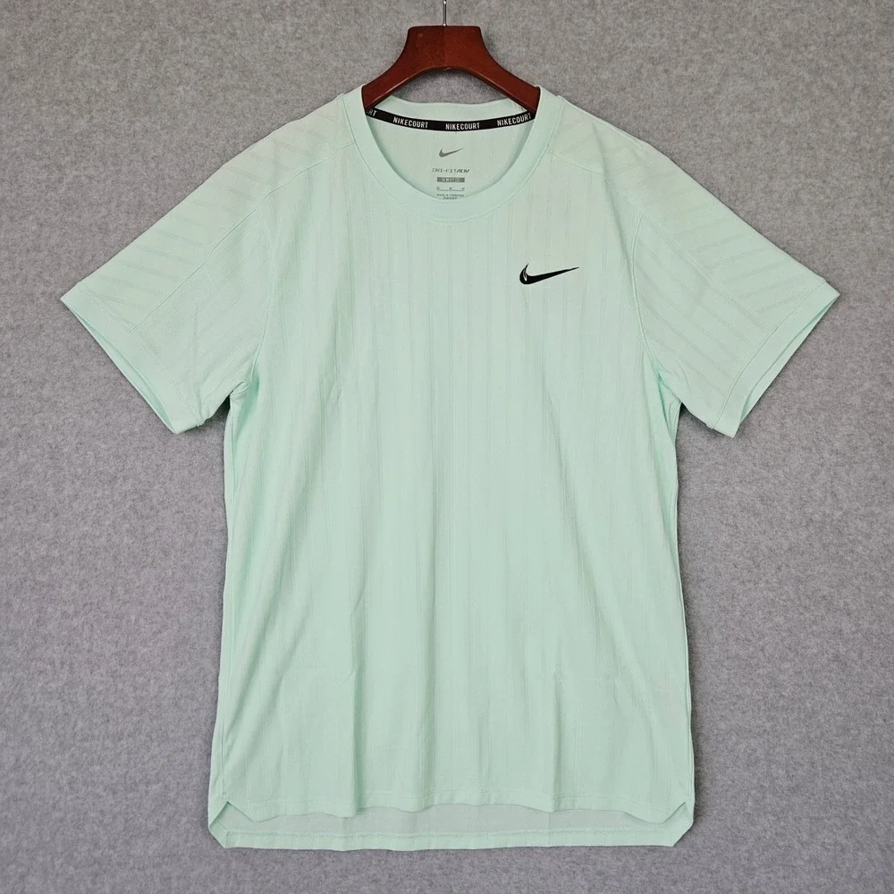 NikeCourt Dri-FIT ADV Slam Mens Tennis Top Mint Green HM6710-353 Medium New